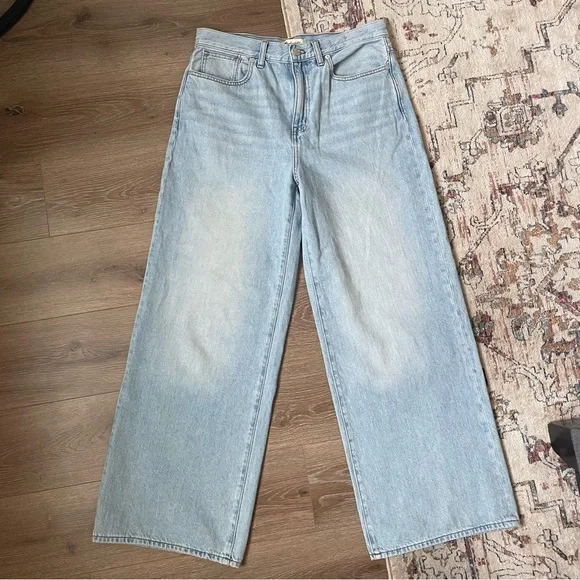 Madewell Super Wide Leg Jeans in Ahern Wash - Picture 4 of 5